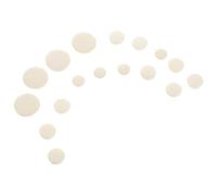 ULDIGI 17pcs Clarinet Key Pads Sound Hole Gaskets Clarinet Accessories Replacement Cushions White Light Yellow for Single