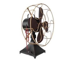 ULDIGI 1pc Casual Iron Fan Table Fan Bedroom Work Desk Decor Antique Table Office Decore Retro Ornaments Old Style Vintage Retro Cuartos for Office Toy