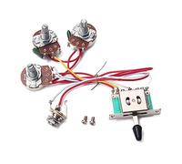 ULDIGI 1set Complete Guitar Wiring Harness Pots Volume Tone Jack Pre-wired Sturdy Construction