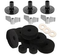 ULDIGI 1Set Drum Cymbal Pad Accessories Non Slip Felt Sleeves for Enhanced Performance Fit for Drums and Electronic Drums Durable Grey Material Set