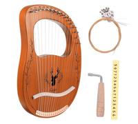 ULDIGI 1set String Wooden Harp Portable Lyre Harp for Beginners Solid Construction Handheld String Instrument for Relaxation and Enjoyment for Music