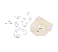 ULDIGI 1Set Wooden Newborn Monthly Cards Double Sided Photo Prop Decor for Capturing First Year Memories Shower Present