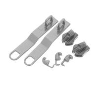 ULDIGI 2 Sets Black Zinc Alloy Zipper Tab Replacement for Backpack and Luggage with Brushed Finish, Reinforce The Zipper and Prevent Accidental Opening, for DIY Projects and International