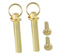 ULDIGI 2 Sets Folding Fan Shaft Rivets Replacement Parts in Golden Stainless Steel 3mm Diameter Round Smooth Tip, Professional Sturdy Repairing Accessory for Handheld Fan Repairing