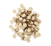 ULDIGI 200PC Beech Wooden Hexagonal Pieces Unfinished Shapes for DIY Crafts Wedding Birthday Christmas Decorations
