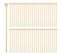 ULDIGI 200pcs 6-inch Wooden Cake Pop Sticks with Ball End for Stirring Drinks and Decorating Wedding Desserts