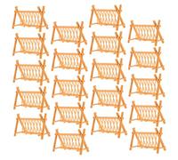 ULDIGI 20pcs Miniature Plastic Fences Small DIY Decorative Miniature Fence for Dollhouse Sand Table Mini Farm Garden Scene Accessories
