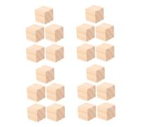 ULDIGI 20pcs Natural Wooden Cubes Small Square Blocks for DIY Crafts and Educational Preschool Play Sturdy Unfinished Wood Art Blocks for Counting Stacking and Creative Building Projects