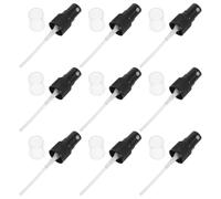 ULDIGI 20pcs Perfume Atomiser Spray Bottle Nozzles Replacement Accessories for Perfume and Body Spray Lightweight Plastic 18mm Tops Practical Black Caps for Vacation and Business Trip Use