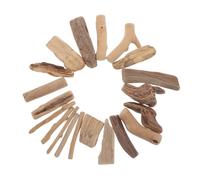 ULDIGI 20pcs Polished Driftwood Blocks for Home and Garden Rustic Decorative Wood Crafts Versatile Natural Wood for DIY Macrame Aquarium Wedding Vase Display