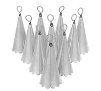 ULDIGI 20pcs Rustic Metal Bell Ornaments with Flower Edge Design Weather-resistant Hanging Bells for Garden Gate Door Melodic Wind Chimes Decoration Pendant for Outdoor and Home Crafting