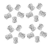 ULDIGI 20pcs Silver Acoustic Guitar String Beads Tail Pins Folk Guitar Bridge Pins Metal Accessories for String Replacement and Repair