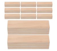 ULDIGI 20Pcs Unfinished Pine Wood Carving Blocks 10X2.5X2.5Cm DIY Square Wood Blocks for Whittling Craft Set for Beginners Natural Pieces for Painting and Home Decoration
