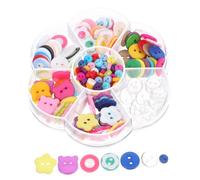 ULDIGI 220 Pcs Colorful Resin Craft Buttons for Assorted for Sewing Scrapbooking DIY Crafts Fine Motor Skill Development Lightweight and Bright for Creative Projects