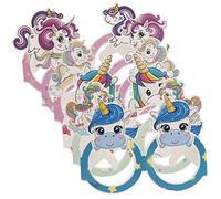 ULDIGI 24 Pairs Unicorn Theme Glasses Lightweight Party Favors for Birthdays Weddings Festivals Paper Design for Celebrations Themed Events
