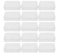 ULDIGI 24-Piece Clear Crayon Organizer Box with Lid, Stackable Plastic Storage Container 4.5" x 3.3" for Classroom Supplies, Sorting Bins with Lids, Crayon Carrying Cases for Kids' Art Materials