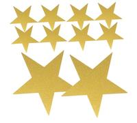 ULDIGI 24pcs Metallic Gold Paper Star Cutouts Double Printed Cardboard Accents for Classroom Bulletin Board Movie Night Party DIY Craft Decorations