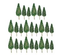 ULDIGI 24pcs Miniature Model Trees Artificial Landscape Decor for DIY Crafts Realistic Plastic Micro Scenery Accessories with Mixed Heights for Model Railways and Architectural Projects