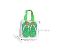ULDIGI 24Pcs Non-Woven Fabric Tote Bags with Tropical Flamingo and Fruit Patterns for Luau Birthday Party and Summer Beach Events
