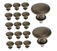ULDIGI 24pcs Vintage Style Zinc Alloy Cabinet Knobs Single Drawer Pulls Decorative Handles for Kitchen Wardrobe Dresser Furniture Hardware with Oriental Design Easy Installation