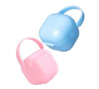 ULDIGI 2pcs Bibs Pacifier Box Dummy Storage Case Travel Pacifier Organizer Dummy Cases for Boy Girl