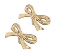 ULDIGI 2pcs Bowknot Cabinet Handle Decorative Vintage Bow Drawer Pulls | Ergonomic 3d Bow Shape with Rounded Edges, Finger-friendly Grip, for Closet Doors and Desk Drawers