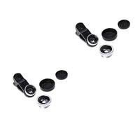 ULDIGI 2pcs Clip Camera Lens Wide Angle Fisheye Macro Lenses for Smartphones Professional Photography Accessory for Silver