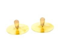 ULDIGI 2pcs Copper Finger Cymbals with Wooden Handles, 10cm Small Hand Cymbals for Boys and Girls, Percussion Instruments for Early Music Education and Belly Dance Practice