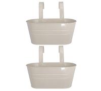 ULDIGI 2pcs Detachable Hook Oval Iron Hanging Flower Bucket