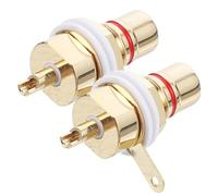 ULDIGI 2pcs Elevate Your Audio System Pure Copper Rca Plugs Gold Plated Female Sockets Step Design for Secure Connections