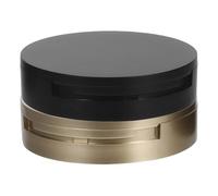 ULDIGI 2pcs Empty Makeup Container Double Layer with Mirror Refillable Pressed Face Powder Box 59mm Plastic and Glass Compact for Everyday Travel Use Matte Black