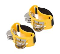 ULDIGI 2pcs Foot Tambourines Dual-row Shaker Percussion Instrument for Adults Easy to Operate Foot Bells for Music Lessons and Your Musical