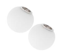 ULDIGI 2pcs Frosted Glass Globe Lamp Shades Thread Milk White Opal Sphere Pendant Light Covers Replacement for Modern Nordic Ceiling Fixtures