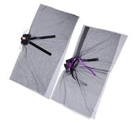 ULDIGI 2pcs Gothic Dead Bride Veil with Black Lace Roses Lightweight Carnival Headdress for Halloween Party Cosplay Themed Events Photo-ready Embellished Headband Accessories