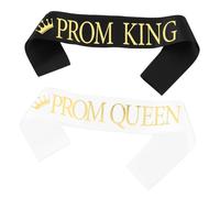 ULDIGI 2pcs Graduation Sash for Prom King and Queen Shoulder Belts for Graduation Party Favors Prom Clothes Decor Multi-occasion Celebration Accessories
