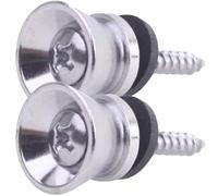 ULDIGI 2pcs Guitar Strap Lock Buttons Metal End Pins Simple and Generous Look Design for Guitar and Ukulele, Time-saving and Labor-saving Musical Instrument Accessories