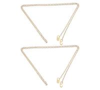 ULDIGI 2pcs Heavy-duty Metal Clock Hammer Chain Precision Engineered Pendulum Replacement for Grandfather Floor Clock High-strength with Vintage Gear Decoration Golden