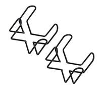 ULDIGI 2pcs Iron Coaster Organizer Rack Set 11.4x11.4x5.2cm Black Cup Mat Holder Kitchen Storage Organizer for Countertop and Cabinet