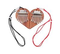 ULDIGI 2pcs Kalimba Thumb Piano Portable Finger Piano Accurate Tones Lightweight Design for Beginners Heart-shaped Musical Instrument for Easy Melody Play