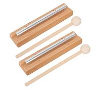 ULDIGI 2pcs Meditation Hand Bell Chime Set Mindfulness Reminder Percussion Instrument for Yoga and Classroom Traditional Craft for Prayer and Relaxation