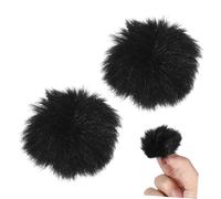 ULDIGI 2Pcs Microphone Windscreen Furry Mic Cover for Noise Reduction Easy Installation Versatile Use for Recordings Interviews and Outdoor Activities Protects Microphone