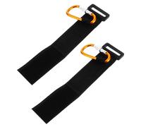 ULDIGI 2pcs Pram Hooks Pu Hook and Loop Strap Aluminum Alloy Stroller Pram Clip for Diaper Bags Practical to Hang Bags