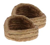 ULDIGI 2pcs Rabbit Nesting Box with Woven Sleeping Bed for Small Pets and Chicken, Providing Private Space and Keeping Cool in Summer, House for Sleeping and Playing
