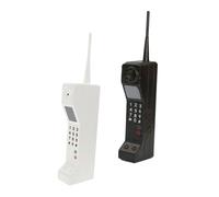 ULDIGI 2pcs Retro Brick Cellphone Ornaments Vintage Old Fashioned Telephone Props for Home Office Decor Compact Iron Model with Polished Style Decorative