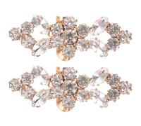 ULDIGI 2pcs Rhinestone Shoe Decorations Shoe Charms Alloy Glitter and Shine Decorative Jewelry for Pumps Women Dance Parties Elegant Bling Charming