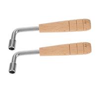 ULDIGI 2pcs Shaped Tuning Wrench for Lyre Harp Piano Strings Melody Tool Harp Tuning Pin Wrench Made of Wood Easy for Beginners