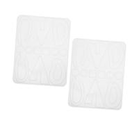 ULDIGI 2pcs Silicone Geometric Earring Pendant Molds for Resin Casting DIY Jewelry Making Soft Silicone Resin Moulds with Variety Shapes for Home and Studio Crafting
