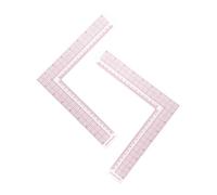 ULDIGI 2pcs Square Sewing Ruler for Dressmaking with Built Scales Flexible Plastic Tailor Craft Tool for Precise Garment Pattern Drafting and Accurate Fabric Measuring