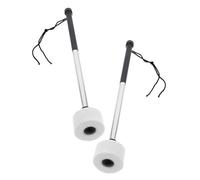 ULDIGI 2pcs Stainless Steel Drum Hammers Electronic Drumsticks Felt Beaters Drum Mallets Percussion Accessories