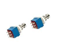 ULDIGI 2pcs Stomp Metal Latching Box for Guitar Effect Pedals True Bypass Guitar Amplifier Footswitches Push Button for Electric Suitable for Live Performance Stage